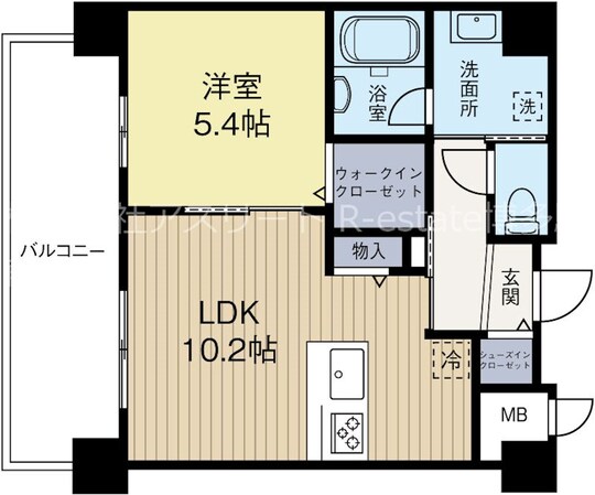 博多駅 徒歩19分 9階の物件間取画像